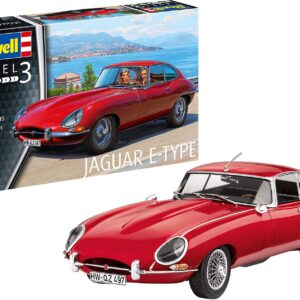 Revell 07668 Jaguar E-Type (Coupé) 1:24 Scale Unbuilt/Unpainted Plastic Model Kit, Red