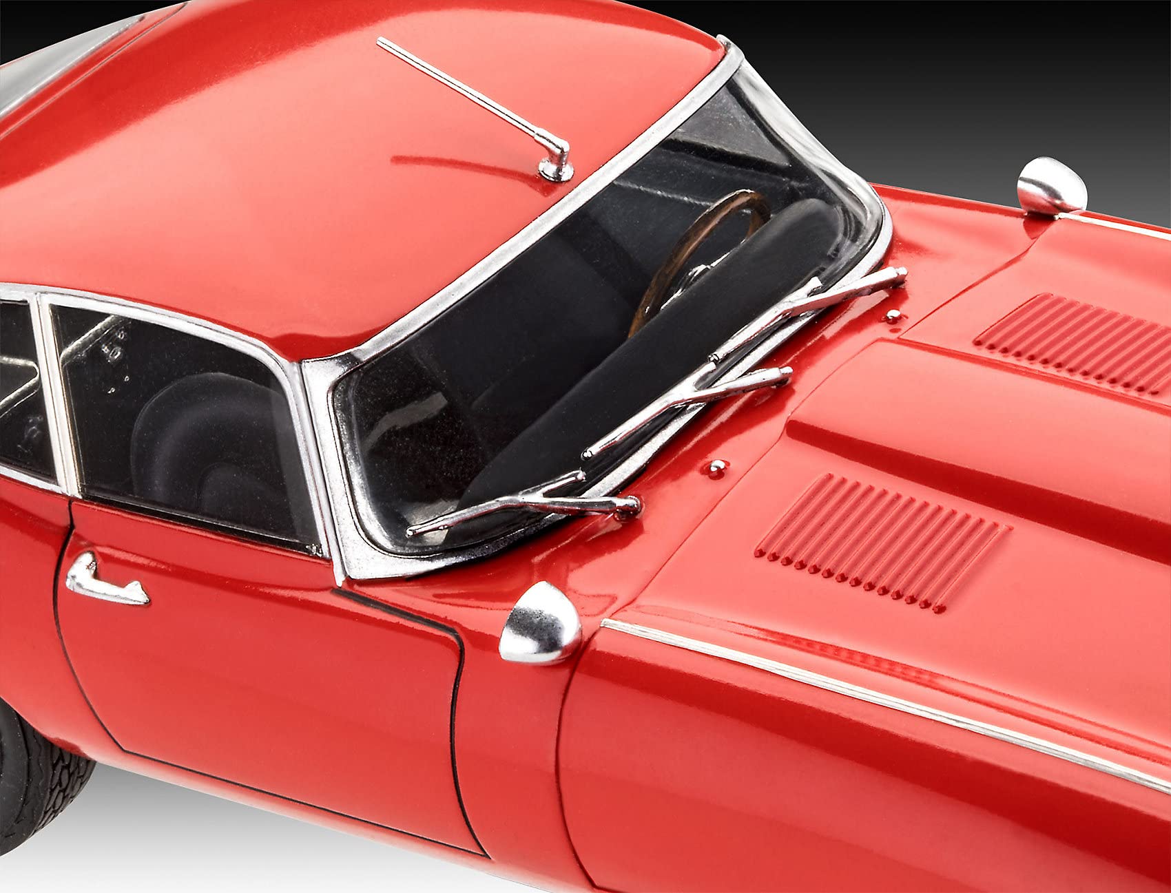 Revell 07668 Jaguar E-Type (Coupé) 1:24 Scale Unbuilt/Unpainted Plastic Model Kit, Red