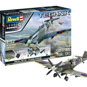 Revell RV00457 Supermarine Spitfire Mk.IXc-Technik Model Kit with Electronics, Unpainted