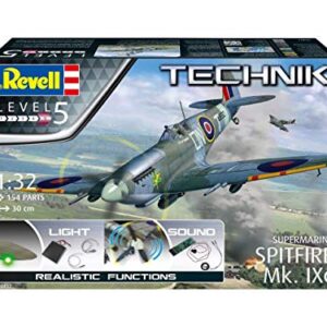 Revell RV00457 Supermarine Spitfire Mk.IXc-Technik Model Kit with Electronics, Unpainted