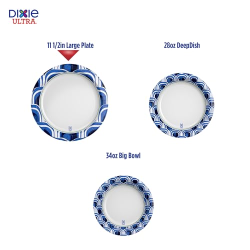 Dixie Ultra Large Plates, Disposable Plates for Heavy Messy Meals, 12 Count (Pack of 1)