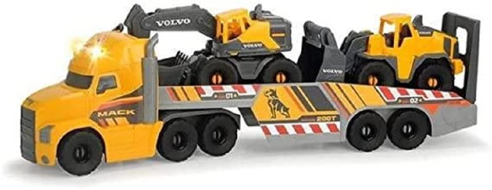 DICKIE TOYS - 28 Inch Mack Truck with 2 Volvo Construction Trucks