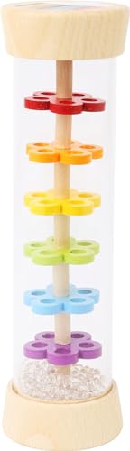 Wooden Rainbow Rainmaker Toy by Small Foot – Rhythm Instrument and Rattle for Babies Helps Hand-Eye Coordination and Developing Sensory Skills – Classic Educational Game for Toddlers – Age 6+ Months