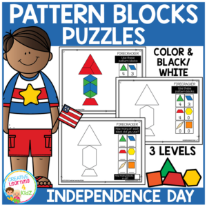 pattern block puzzles independence day