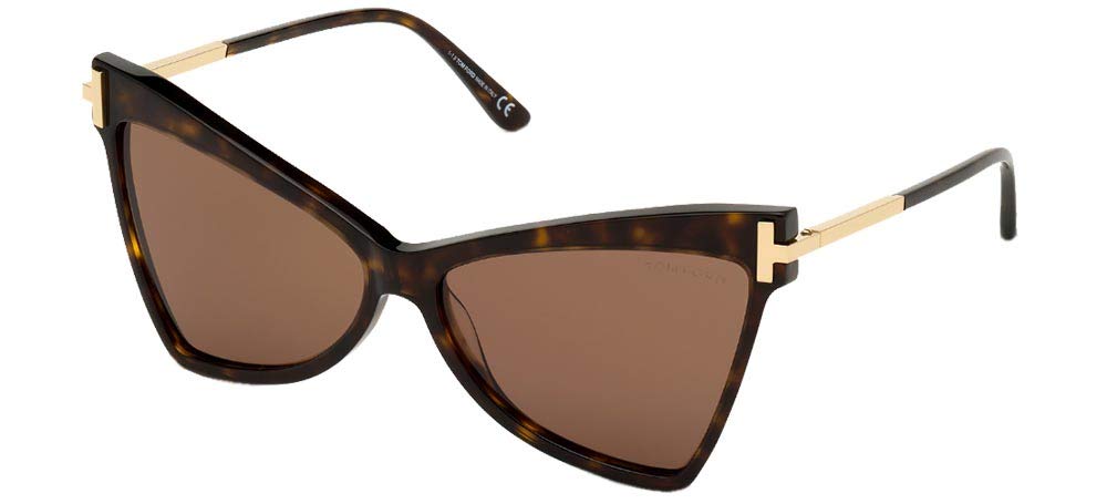 Tom Ford Cateye Sunglasses TF767 Tallulah 52E Gold/Dark Havana 61mm FT0767