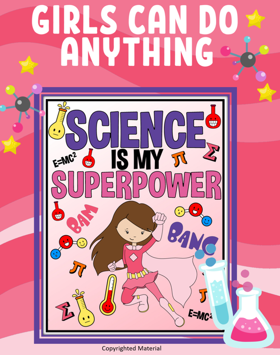 Girls Can Do Anything - A Coloring Activity For Girls