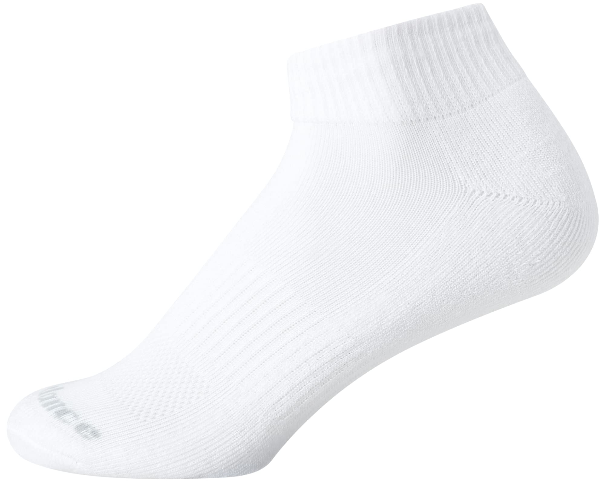 New Balance Women's Athletic Socks - Cushion Quarter Cut Ankle Socks (12 Pack), Size 410, Solid White