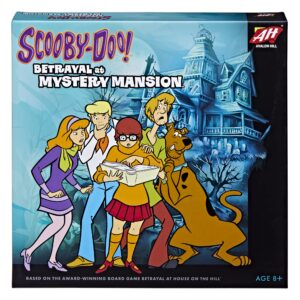 hasbro gaming avalon hill scooby doo in betrayal at mystery mansion | official betrayal at house on the hill board game | ages 8+ black