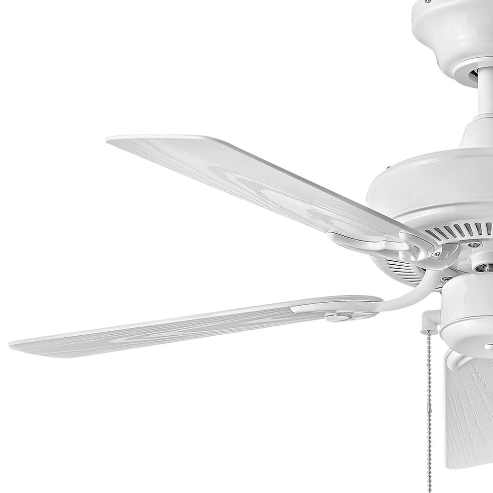 Hinkley Cabana 36" Small Outdoor Ceiling Fan No Light - Wet Rated Outdoor Ceiling Fans for Patios - Low Profile Ceiling Fan Without Light, Appliance White