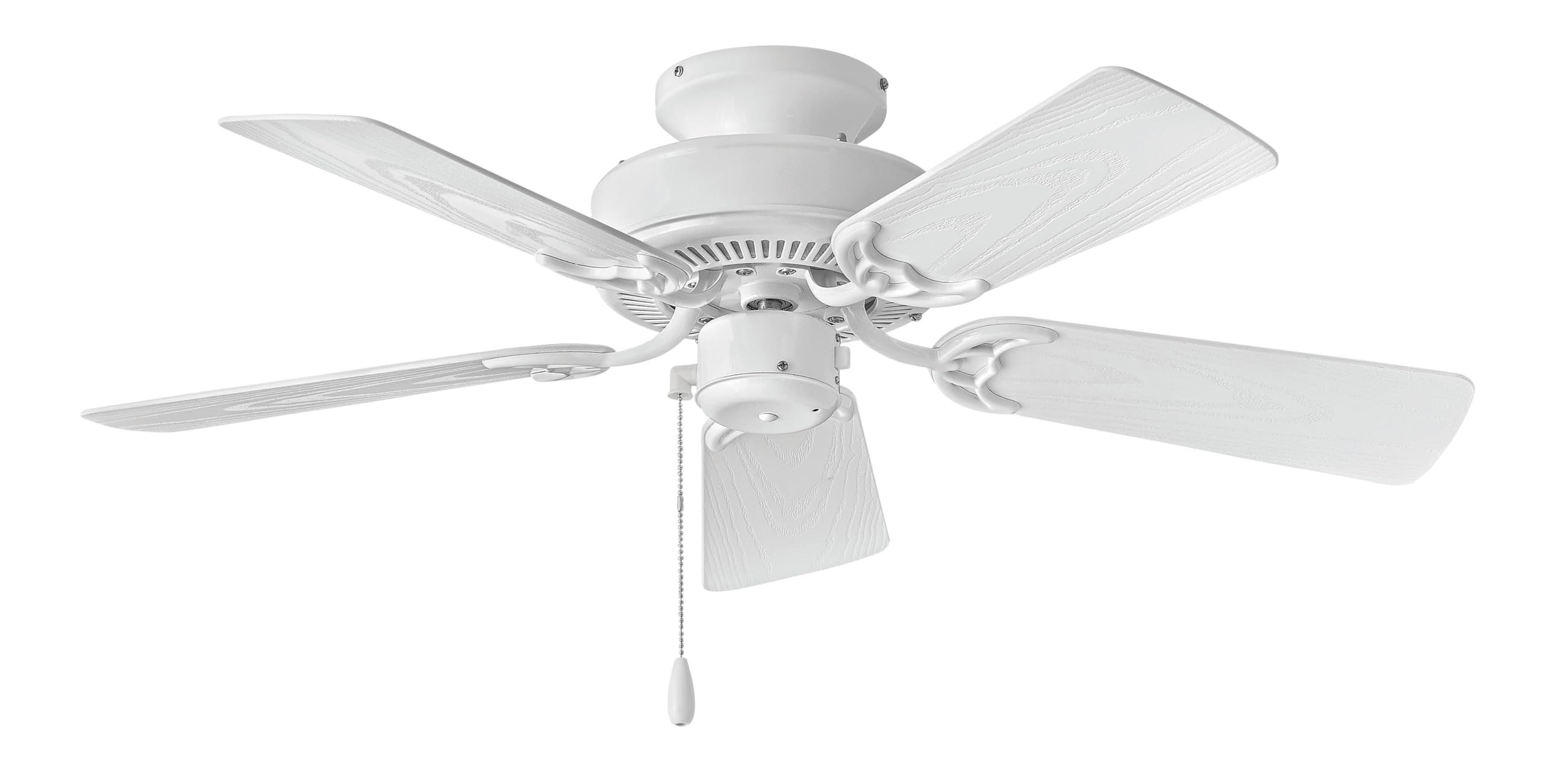 Hinkley Cabana 36" Small Outdoor Ceiling Fan No Light - Wet Rated Outdoor Ceiling Fans for Patios - Low Profile Ceiling Fan Without Light, Appliance White