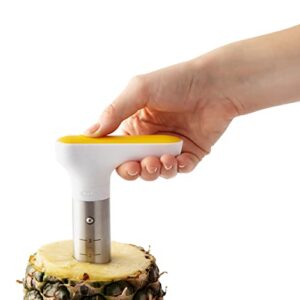 Chef'n Twist'n Core Pineapple Corer Tool, Double Edged Blade, Yellow