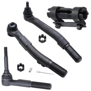 detroit axle - 4wd front 4pc tie rods kit for ford f-250 f-350 f-450 f-550 super duty, outer tie rod end links, adjusting sleeves replacement