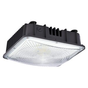 led canopy light 50w, 6000lm, 100-277vac, etl listed, 5000k daylight white, ip65 waterproof, 10.4" x 10.4", outdoor led gas station light fixture, carport, warehouse, area & outdoor lighting - brown