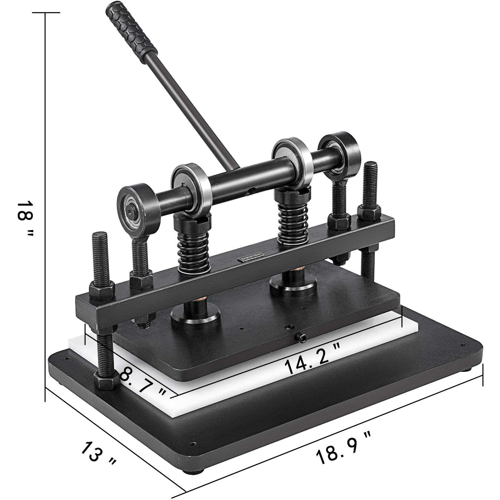 VEVOR Leather Cutting Machine 360x220mm Manual Die Cutter Max. 15 mm Leather Embossing Machine Hand Press Mold Leather Die Cut Leather Craft Cutting Machine for Various of Materials