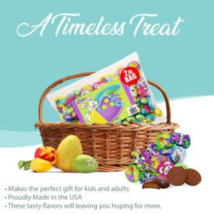 R.M. Palmer Easter Basket Mix | Double Crisp | Peanut Butter | Fudge | Bulk Bag | Individually Wrapped | Assortment of Easter Candy Treats (2 lbs)