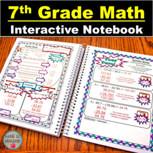 7th grade math interactive notebook