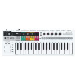 Arturia - Keystep Pro - All-in-One Performance MIDI Controller, Sequencer and Arpeggiator - 4 Polyphonic Sequencer Tracks, 24-Part Drum Sequencer, MIDI & CV Connectivity, 37-Note Slim Keybed