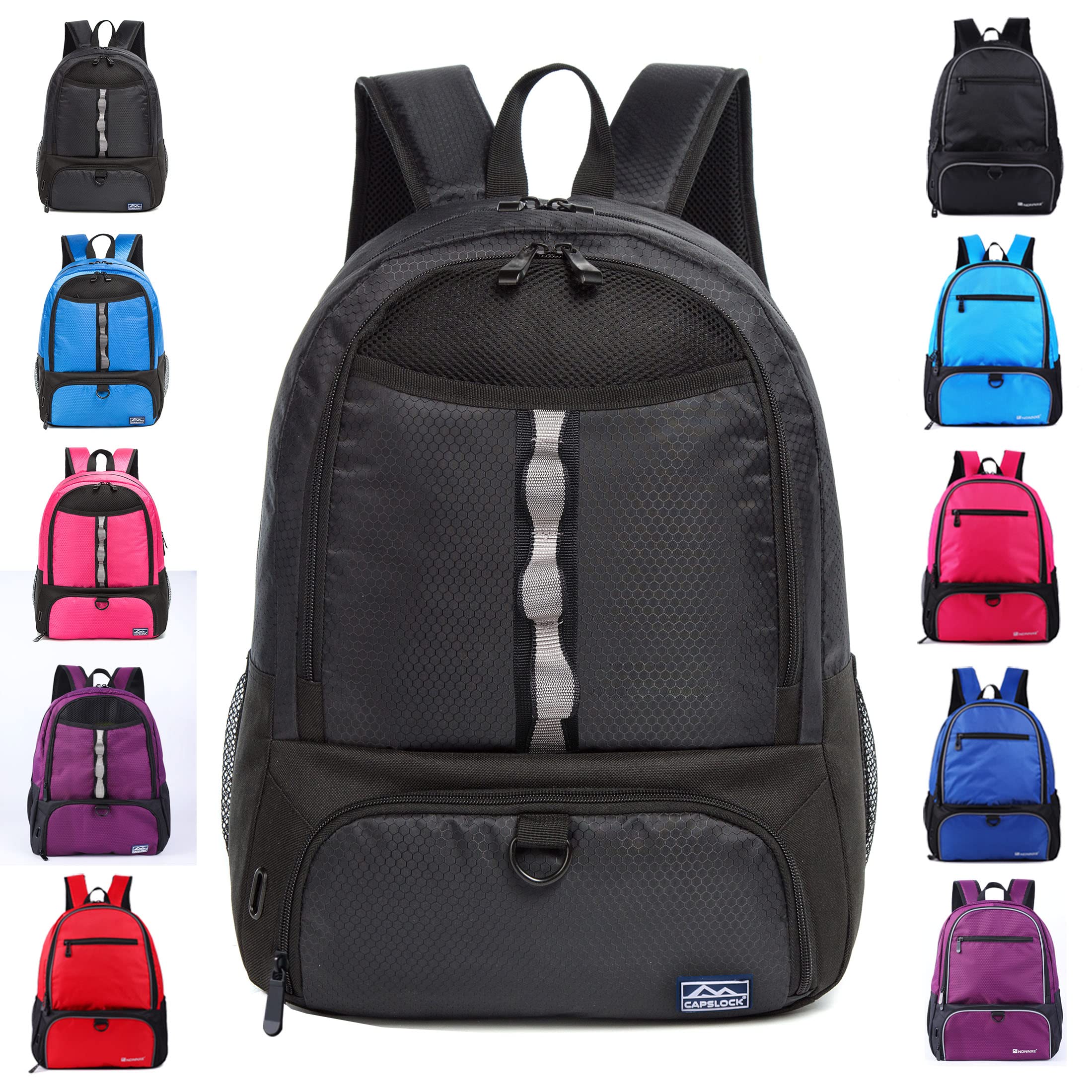 Boys Girls Soccer Bags Soccer Backpack Basketball vollyball Football Bag Backpack Kids Ages 6 Up with Ball Compartment All Sports Bag Gym