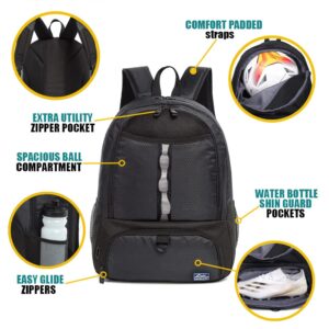 Boys Girls Soccer Bags Soccer Backpack Basketball vollyball Football Bag Backpack Kids Ages 6 Up with Ball Compartment All Sports Bag Gym