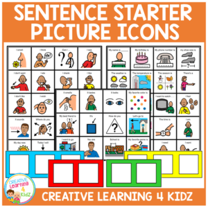 sentence starter picture icons special education