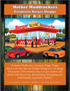 mother muddruckers geometric burger shoppe similarity menu - pbl with math