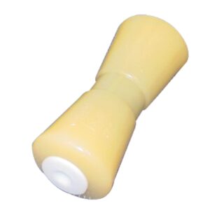 c.h. yates 800 y yellow plastic heavy duty 'v' keel roller - 8 in. x 0.625 in.