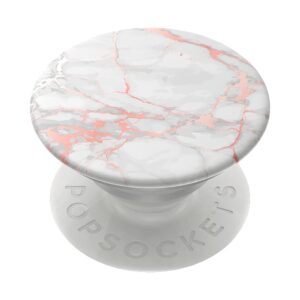 PopSockets Phone Grip with Expanding Kickstand, Marble PopGrip - Rose Gold Marble