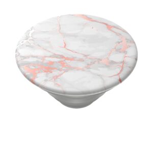 PopSockets Phone Grip with Expanding Kickstand, Marble PopGrip - Rose Gold Marble