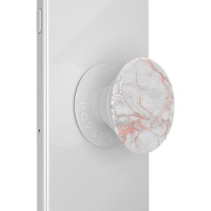 PopSockets Phone Grip with Expanding Kickstand, Marble PopGrip - Rose Gold Marble