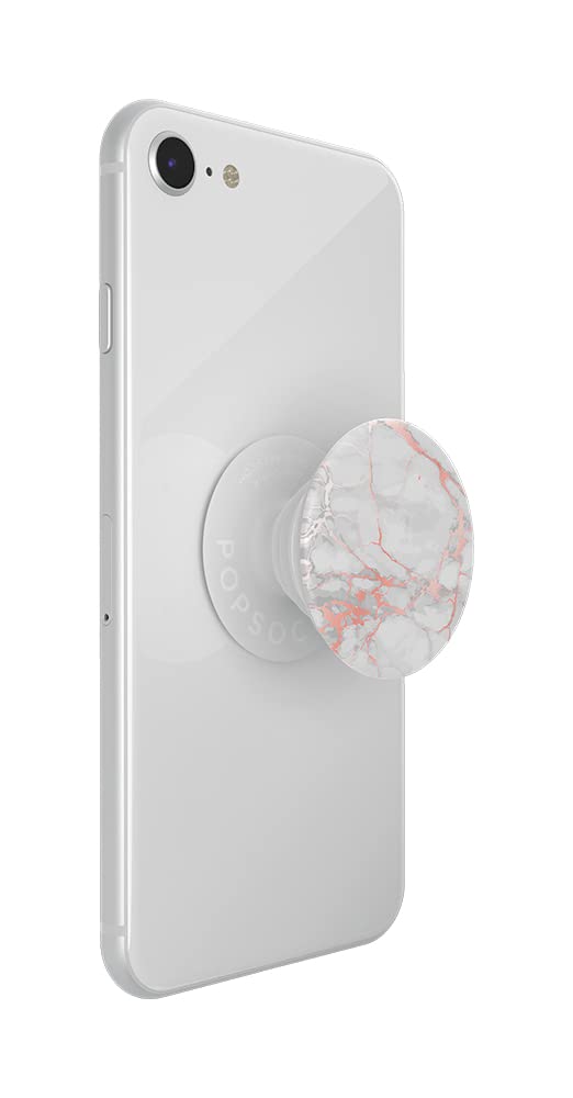 PopSockets Phone Grip with Expanding Kickstand, Marble PopGrip - Rose Gold Marble