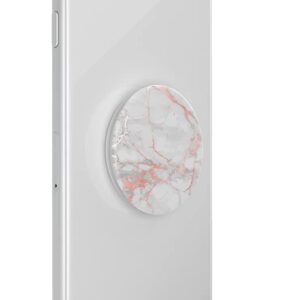 PopSockets Phone Grip with Expanding Kickstand, Marble PopGrip - Rose Gold Marble