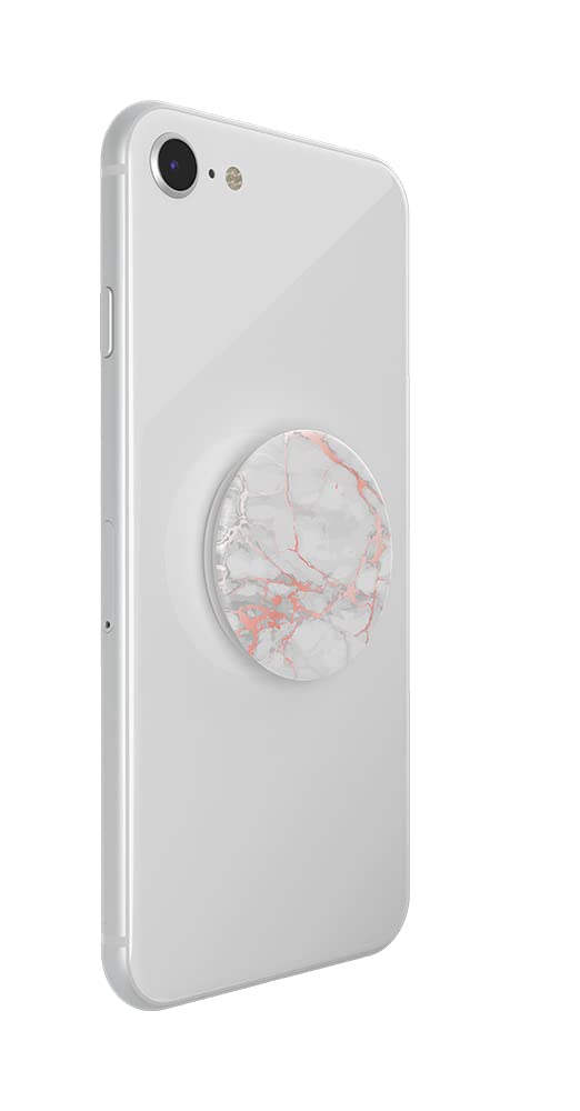 PopSockets Phone Grip with Expanding Kickstand, Marble PopGrip - Rose Gold Marble