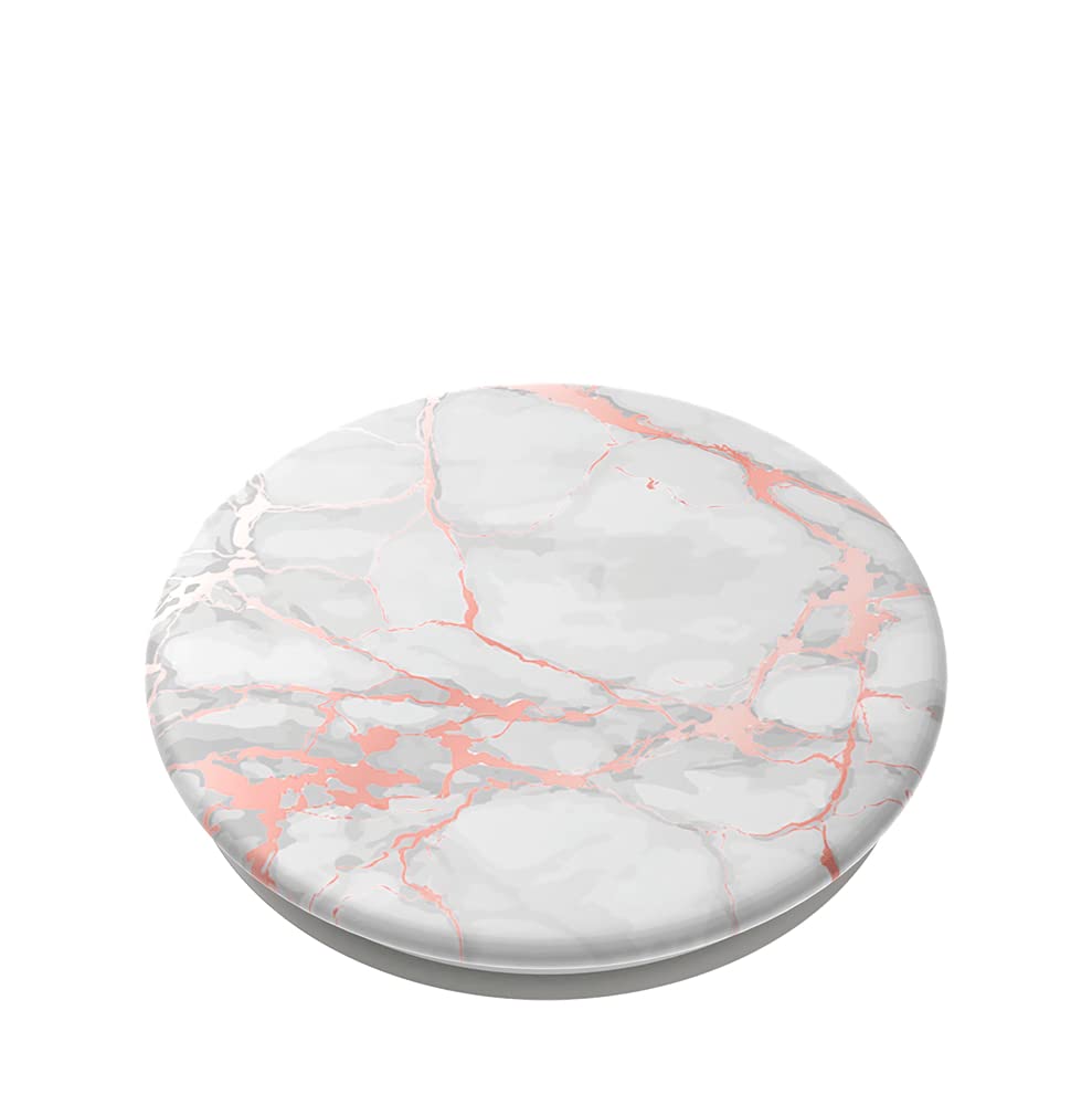 PopSockets Phone Grip with Expanding Kickstand, Marble PopGrip - Rose Gold Marble