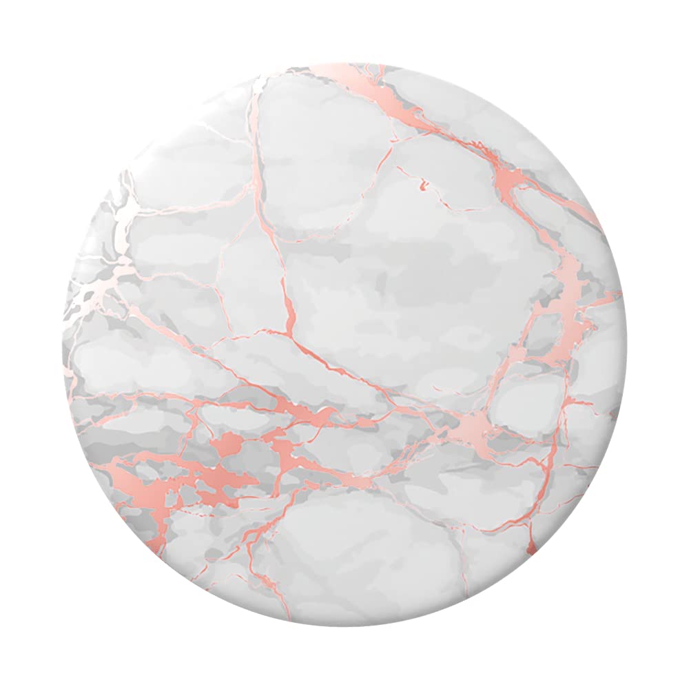 PopSockets Phone Grip with Expanding Kickstand, Marble PopGrip - Rose Gold Marble