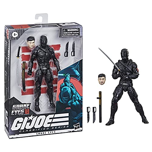 G. I. Joe Hasbro Classified Series : G.I. Joe Origins Snake Eyes Action Figure 16, Premium 6-Inch Scale Toy with Custom Package Art , Black