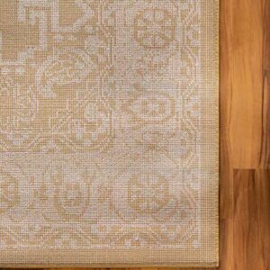 Unique Loom Utopia Collection Area Rug - Larissa (9'x 12' 2" Rectangle, Gold/ Ivory)