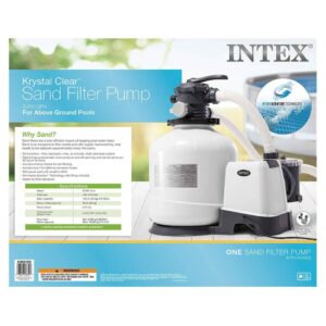 Intex Pool Sand Filter Pump w/ Automatic Timer & Replacement Hose Adapter