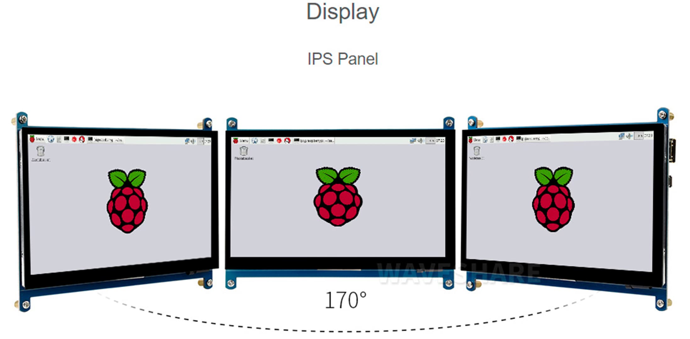 waveshare 7inch HDMI LCD IPS Capacitive Touch Screen 1024×600 Display Monitor for All Rev Raspberry Pi 4B/3B+/3B/2B/B+/A+/Zero,BeagleBone Black Windows 10/8.1/8/7