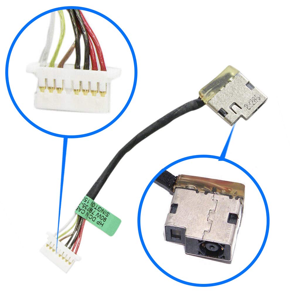 MMOBIEL DC Power Jack Dock Connector Flex Cable Replacement Compatible with HP Pavilion HP 17-by, X360 M6-W M6-P M6-AQ M6-AR Serie, 14M-BA 15-AU M3-U Series