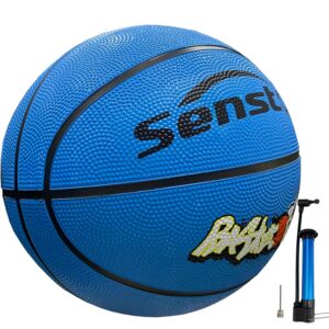 senston 27.5" kids junior basketball balls youth size 5 basketballs 27 inch boys game ball blue