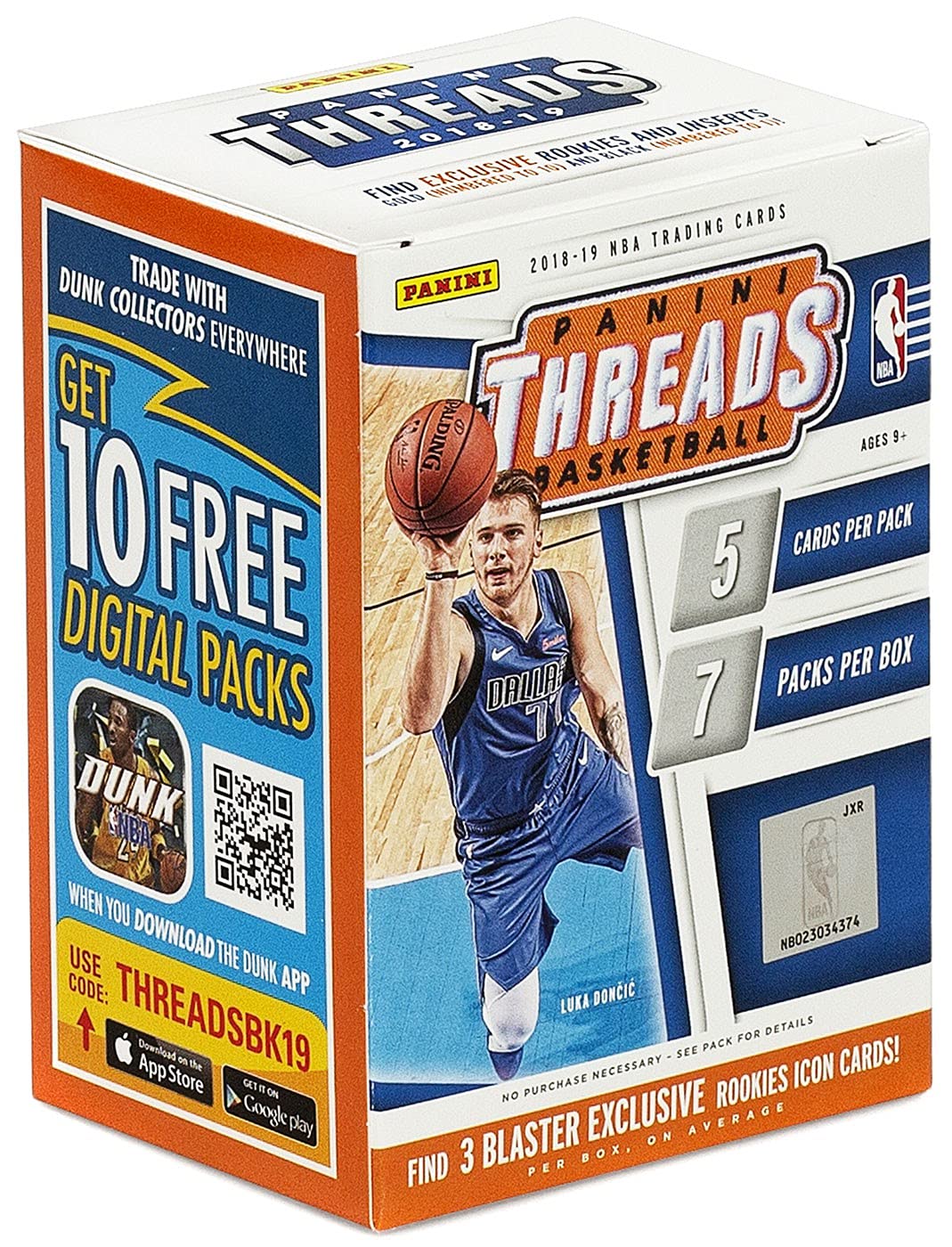 2018-19 Panini Threads Blaster Box NBA Basketball (35 Cards Find 3 Blaster Exclusive Rookie Icons cards)