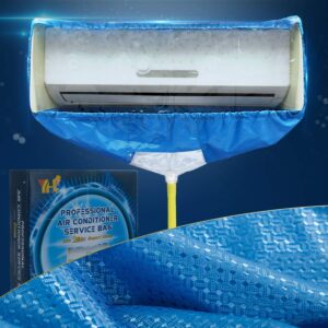 split air conditioning cleaning waterproof cover bag with drain outlet and two sides support plates dust washing clean protector bag wall mounted air conditioning service bag with water pipe