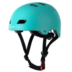 skateboard bike helmet, lightweight adjustable, multi-sport for bicycle cycling scooter roller skate inline skating rollerblading, 3 sizes for kids, youth,adults