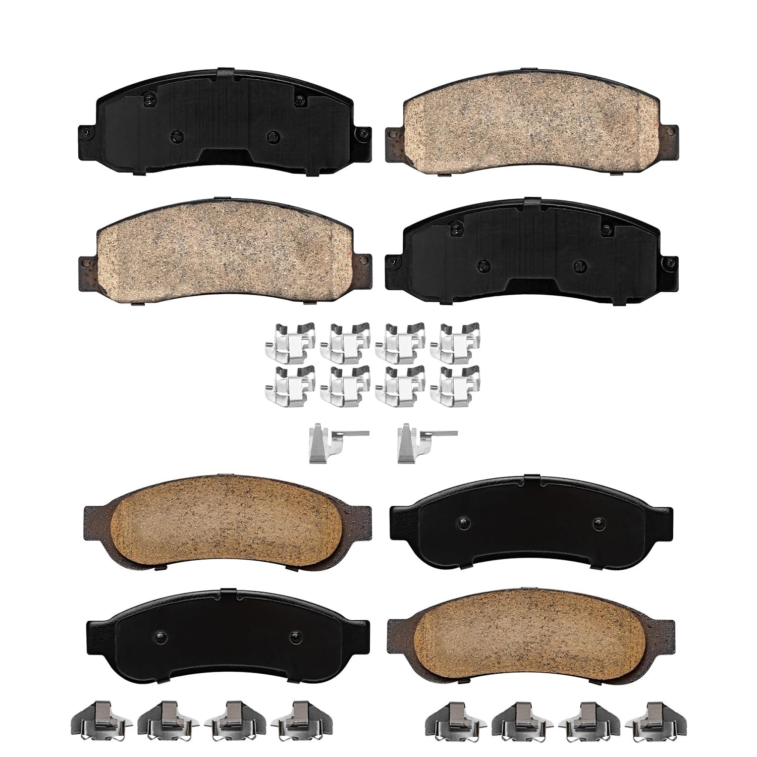 Detroit Axle - Brake Pads for DRW 2005-2012 Ford F-250 F-350 Super Duty Ceramic Brake Pads 2006 2007 2008 2009 2010 2011 Replacement Brakes Front & Rear