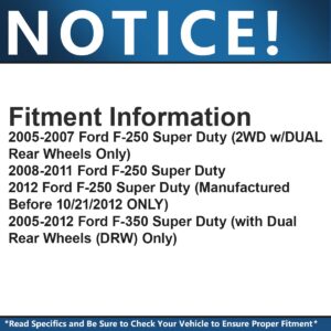 Detroit Axle - Brake Pads for DRW 2005-2012 Ford F-250 F-350 Super Duty Ceramic Brake Pads 2006 2007 2008 2009 2010 2011 Replacement Brakes Front & Rear