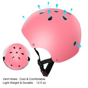 Besttravel Adjustable Helmet For Kids Toddler Bike Ages 3-8 Years Old Boys Girls Multi-Sports Safety (Pink)