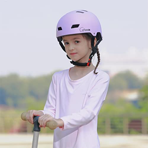 Apusale Bike Skateboard Helmet, Adjustable and Multi-Sport for Skate Scooter, 3 Sizes for Adult Youth Kids Toddler (Pink)