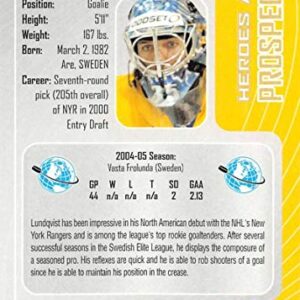 2005-06 In The Game Heroes and Prospects Hockey Card #277 Henrik Lundqvist Sweden Officially Licensed Trading Card