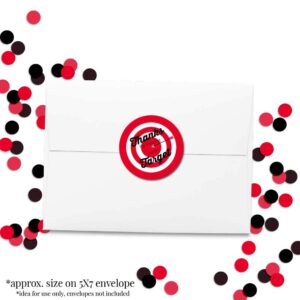 Keeping Me On Target Teacher Appreciation Thank You Sticker Labels, 40 2" Party Circle Stickers by AmandaCreation, Great for Envelope Seals & Gift Bags