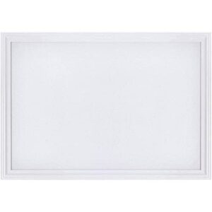 skl products cork board - 30" x 20" large, framed, white bulletin board for school, home, kitchen & office walls
